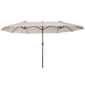 Outsunny Sombrilla Parasol Doble para Jardín