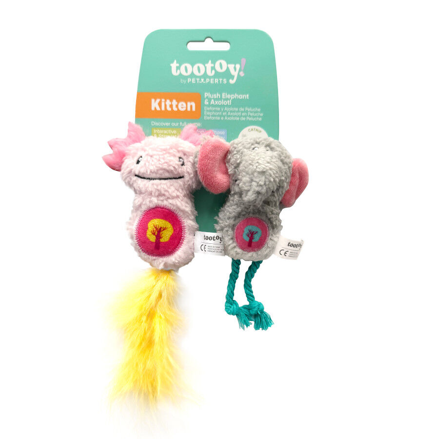 Tootoy! Peluches con Catnip Elefante & Ajolote para gatitos, , large Imagen numero 3