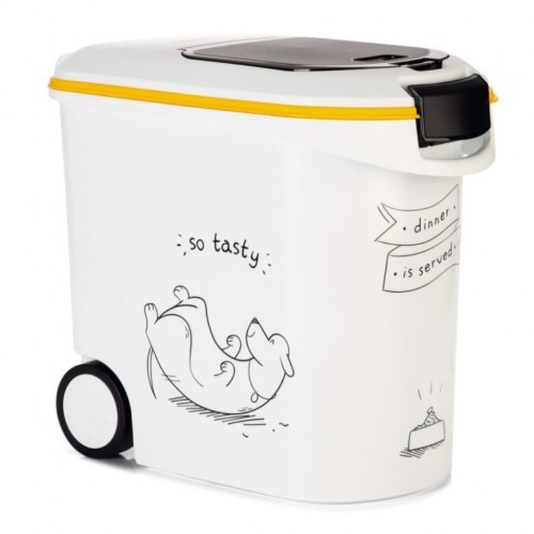Almacenamiento de comida con dibujos de perros color Blanco Almacenamiento de comida con dibujos de perros color Blanco