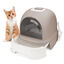 Nobleza - Cajas de Arena para Gatos, Arenero Gatos Cubierto con Cajon, Arenero para Gatos Grande Cerrado, Caja de Arena Cagadero Gato sin Olores con Pala, L52*W42*H38.5CM, Marrón, , large indicador imagen numero 1