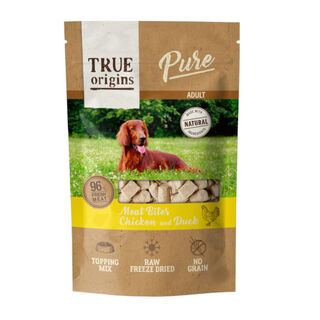 True Origins Bocaditos Pure Adult Freeze Dried Pollo y Pato para perros