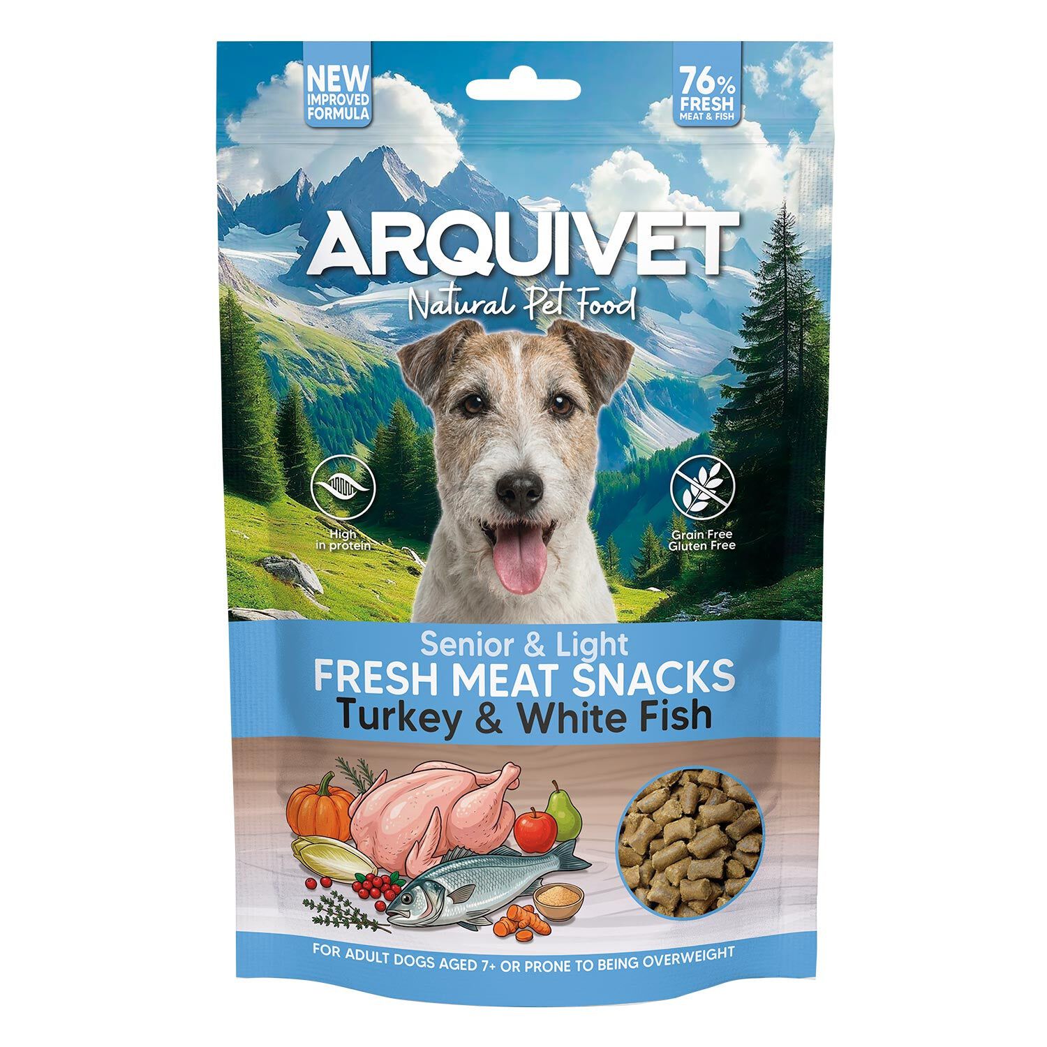 Snacks de carne fresca - Senior & Light (Pavo y pescado) - Fresh Meat Snacks 800gr., , large Imagen numero 3