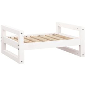 VidaXL Estructura gruesa cama de madera blanca para perros