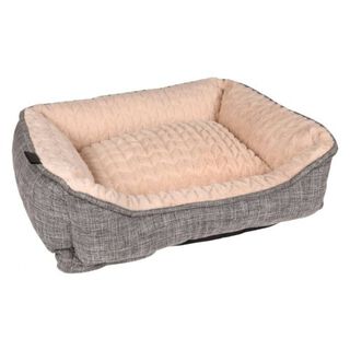 Flamingo zupo cuma rectangular gris y beige para perros