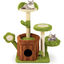 COSTWAY Árbol para Gatos de Bosque, Torre Multinivel con Condominio de Tronco, Percha Floral Acolchada, Rascador de Sisal y Juguetes, Centro de Actividades para Gatitos y Adultos, Verde + Marrón, , large indicador imagen numero 1