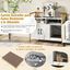 COSTWAY Caja de Arena para Gato, Aseo Gatos Mascotas de Madera, Mueble de Madera para Gatos con Estante & 2 Compartimentos, Muebles Interior para Gato Ocultos para Entrada, Sal&oacute;n (Patr&oacute;n de M&aacute;rmol), , large indicador imagen numero 5