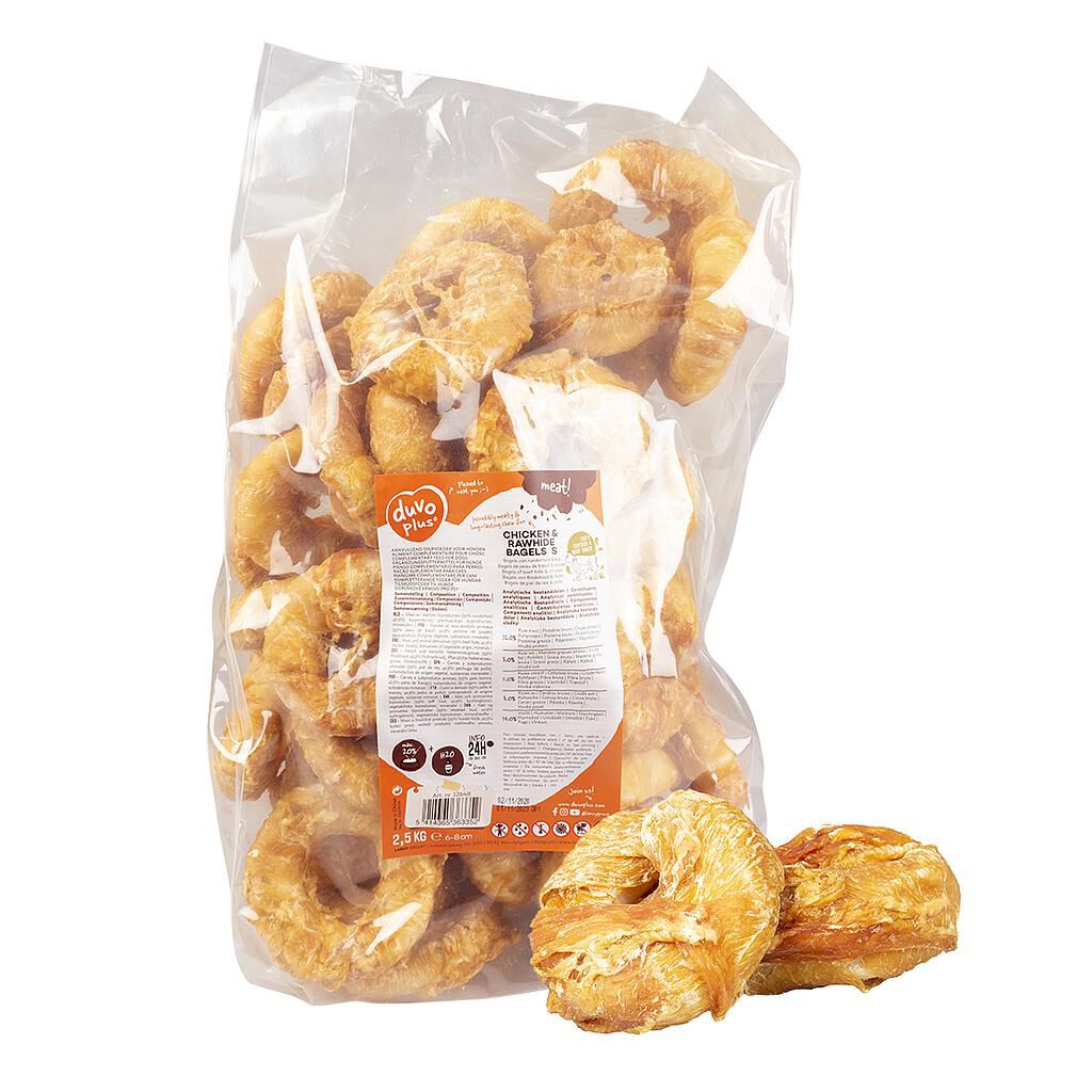 DUVO BAGEL POLLO Y PIEL NATURAL (SMALL 6-8 CM 2.500 GR &plusmn;45 UNI), , large Imagen numero 1