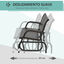 Outsunny Mecedora de Ratán de 2 Plazas Banco Balancín de Jardín con Balanceo Ergonómico y Marco de Metal para Terraza Balcón Exterior Patio Hotel Carga 220 kg 120x70x84 cm Marrón, , large indicador imagen numero 4