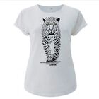 Camiseta manga corta mujer algodón jaguar color Blanco, , large image number null
