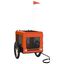 vidaXL Remolque bicicleta para perros hierro tela Oxford naranja negro, , large indicador imagen numero 1