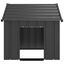 vidaXL Caseta para perros con techo acero galvanizado 83x130x85 cm, , large indicador imagen numero 3