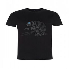 Camiseta para hombre Animal Totem camaleón color negro