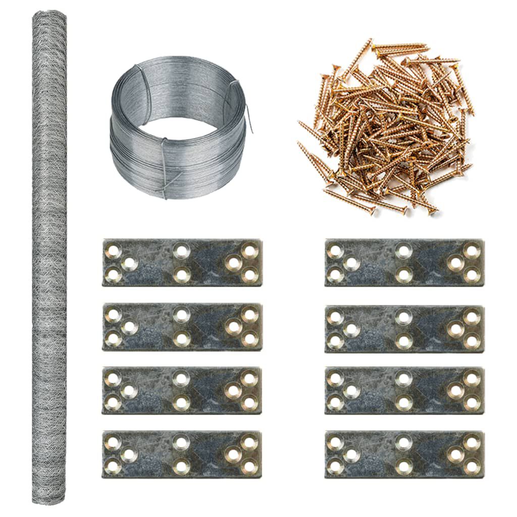 vidaXL Extensión de gallinero metal 268x100x190 cm thumbnail