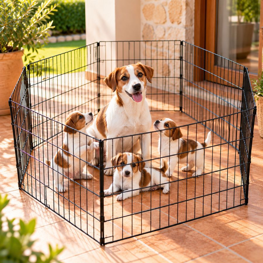 Outech Perrera Plegable Negra para perros, , large Imagen numero 1