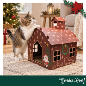 Wonder Christmas Casa Rascador Jengibre para gatos