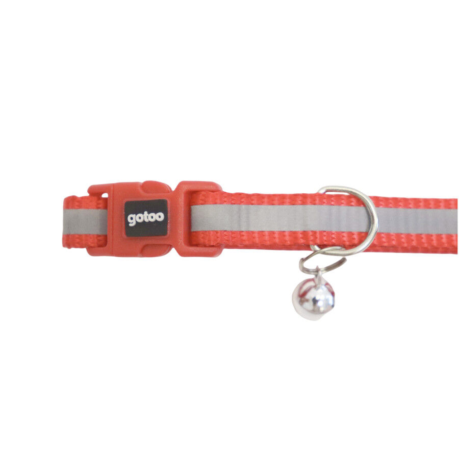 Gotoo Collar reflectante rojo para gatos thumbnail