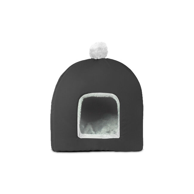 Gauty Cama Redonda para Perros y Gatos  Tela Impermeable y pelo - Gris y blanco, , large Imagen numero 1