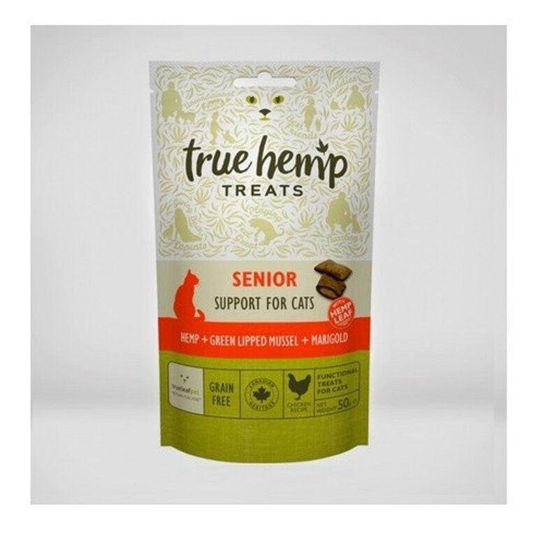True leaf pet snack cáñamo senior sabor pollo para gatos, , large image number null