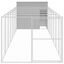 vidaXL Caseta perro corral acero galvanizado gris claro 214x1069x181cm, , large indicador imagen numero 28