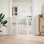 vidaXL Puerta para perros plegable 3 paneles madera álamo blanca 150cm, , large indicador imagen numero 3