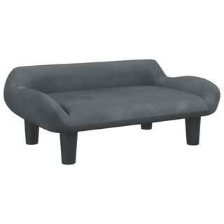 VidaXL Cama terciopelo gris oscuro para perros
