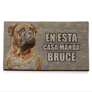 Animal Studio felpudo personalizado coronas gris