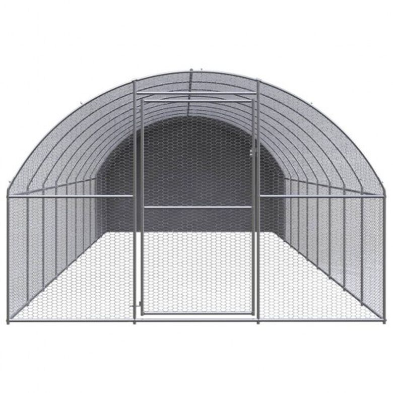 VidaXL Gallinero Exterior plateado thumbnail