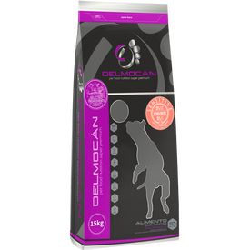 Delmocan Pienso natural sensitive para perros  Salmón, frutas y verduras
