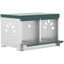 PawHut Ponedero para Gallinas de Acero Galvanizado con 2 Huecos, Caja Nido para 2 Gallinas con Techo Impermeable y Ventilaci&oacute;n, para Recoger los Huevos m&aacute;s Limpios, Plateado y Verde, , large indicador imagen numero 1