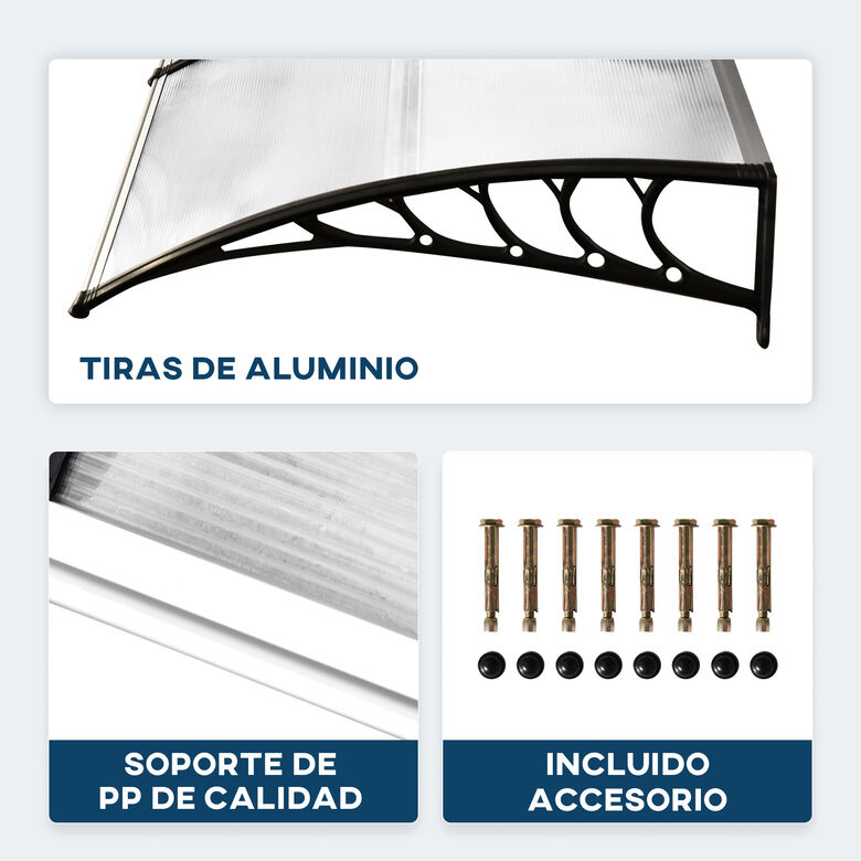 Outsunny Tejadillo de Protección contra Sol y Lluvia para Puertas Ventanas thumbnail