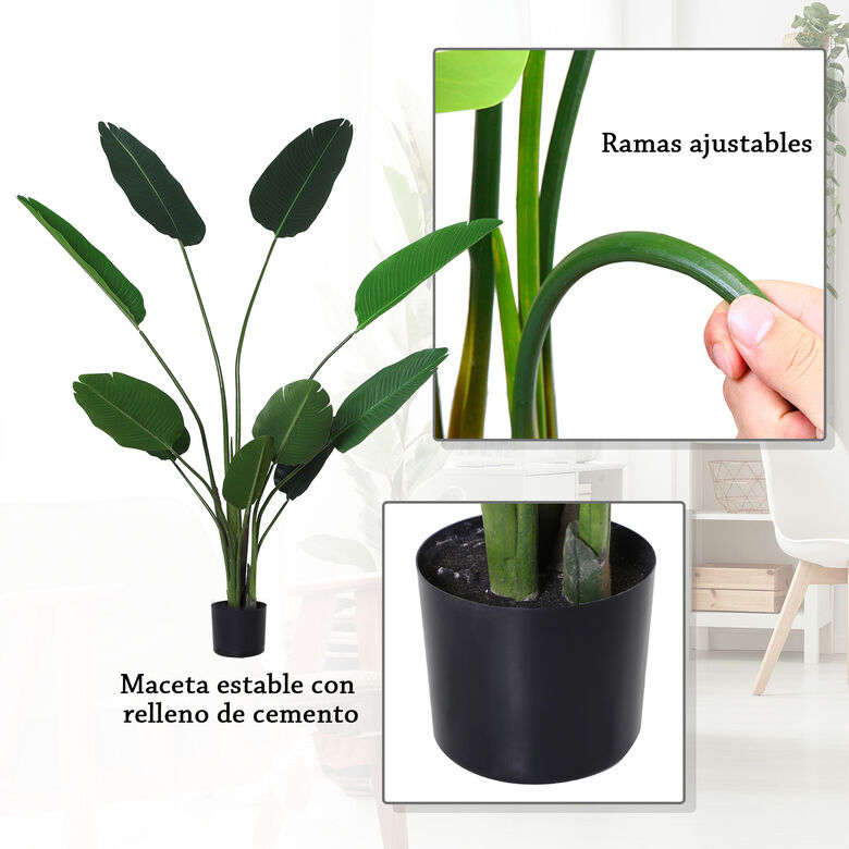 Outsunny Planta de Decoración Artificial de Palma para jardín thumbnail