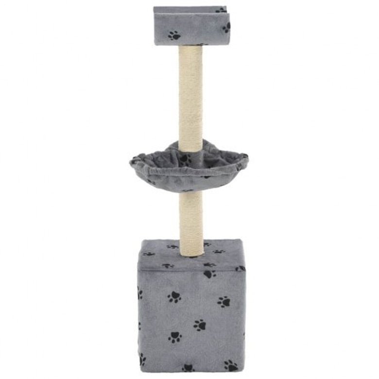 Rascador con poste de sisal color Gris Huellas, , large image number null