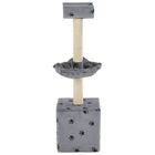 Rascador con poste de sisal color Gris Huellas, , large image number null