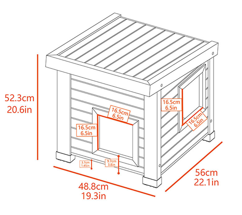 FINCA CASAREJO Casa Noa marrón - Caseta de Interior/Exterior para Gatos thumbnail