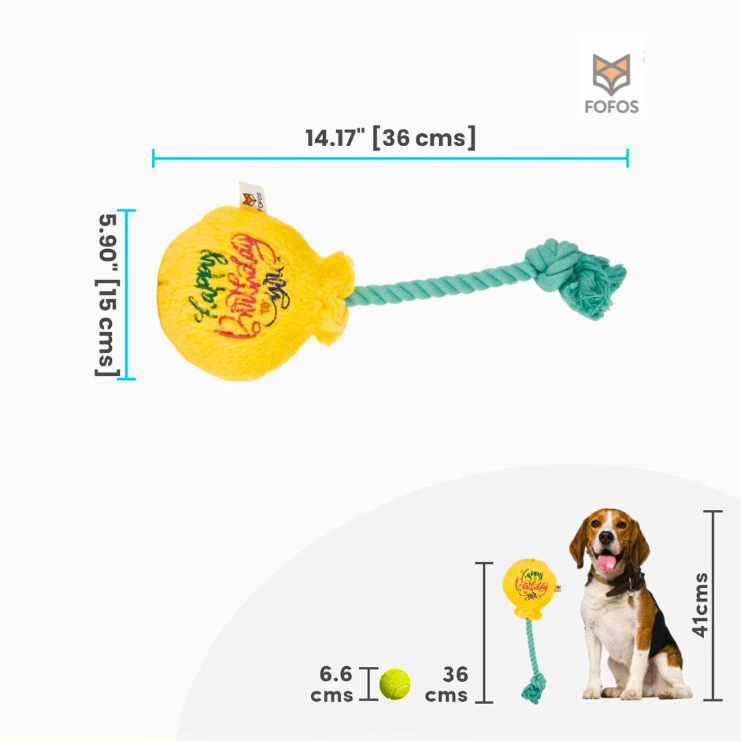 FOFOS | Peluche Globo de Cumplea&ntilde;os (Colecci&oacute;n Happy Birthday) - Para Perro, , large Imagen numero 3