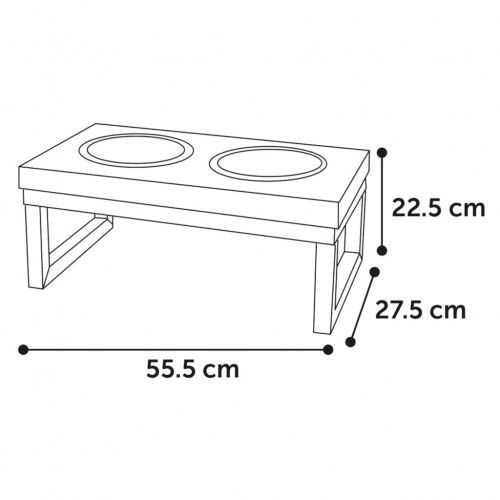 Flamingo tommy comedero con dos cuencos extra&iacute;bles para mascotas, , large Imagen numero 8