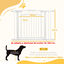 PawHut Barrera para Perros Puerta para Perros con Ancho Ajustable 76-104 cm Barrera de Seguridad para Perros con 2 Extensiones y Doble Bloqueo para Escaleras y Puertas Blanco, , large indicador imagen numero 3