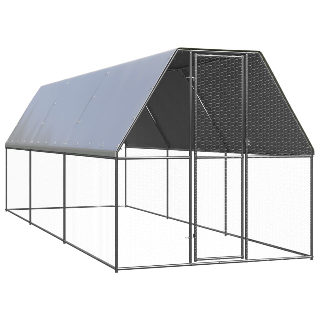 vidaXL Jaula gallinero de acero galvanizado 3x12x2 m, , large Imagen numero 26