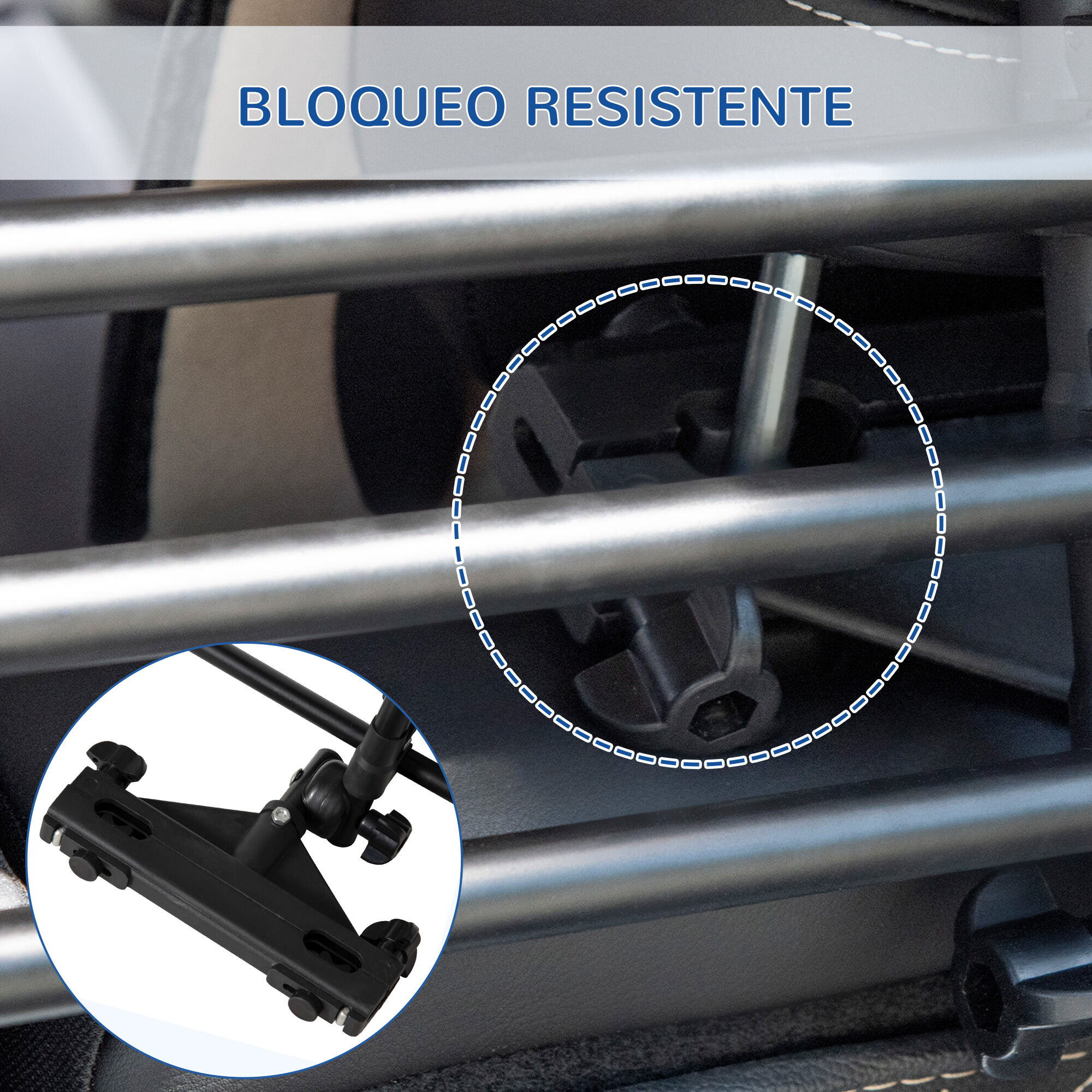PawHut Reja de Seguridad de Coche para Perros Ajustable, , large Imagen numero 4