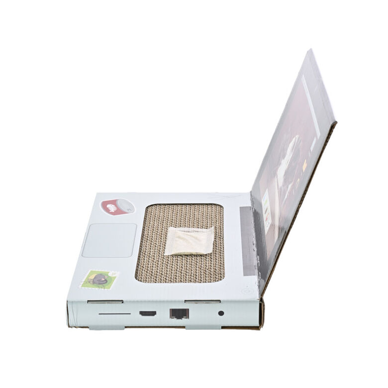 Leeby Lola rascador de cartón en forma de ordenador para gatos thumbnail