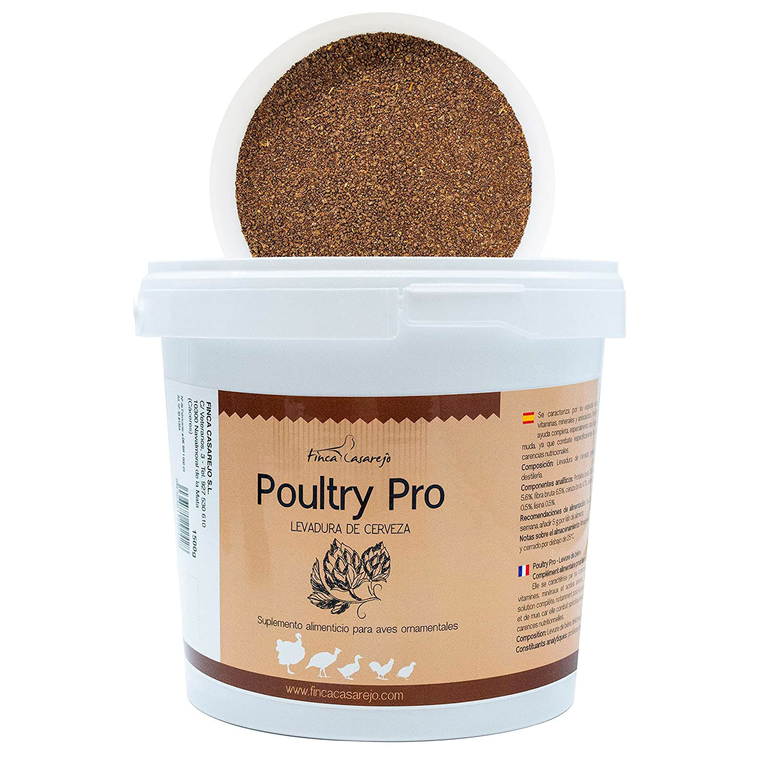 Levadura de Cerveza para Animales &ndash; Poultry Pro 1,5Kg &ndash; Fortalece el Plumaje en Aves y el Pelaje en Perros &ndash; Ayuda al Sistema Inmunitario, la Flora Intestinal, la Muda y la Cr&iacute;a, , large Imagen numero 1