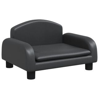 vidaXL Cama de cuero sintético negra para perros