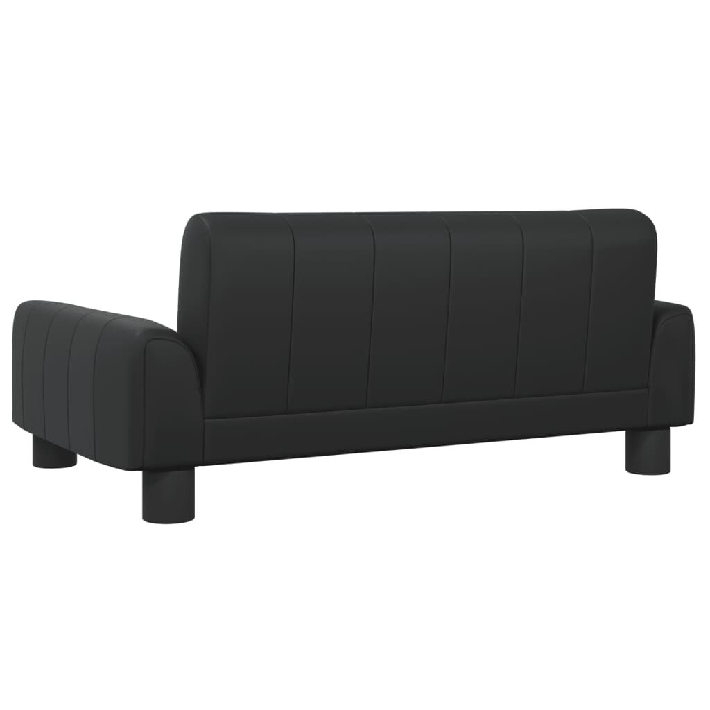 vidaXL Cama para perros de cuero sint&eacute;tico negra 70x45x30 cm, , large Imagen numero 4