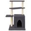 vidaXL Rascador para gatos con postes de sisal gris oscuro 83,5 cm, , large indicador imagen numero 3