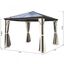 Carpa de jardín con paravientos y mosquitera, , large indicador imagen numero 3