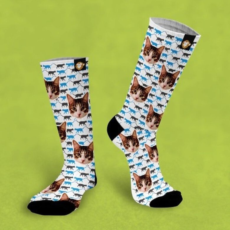 Calcetines personalizados Cat 3 mascotas color Blanco, , large image number null