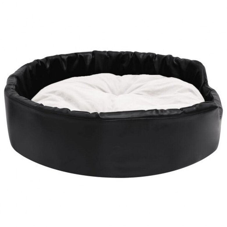 Vidaxl sofá con cojín lavable negro y blanco para mascotas, , large image number null