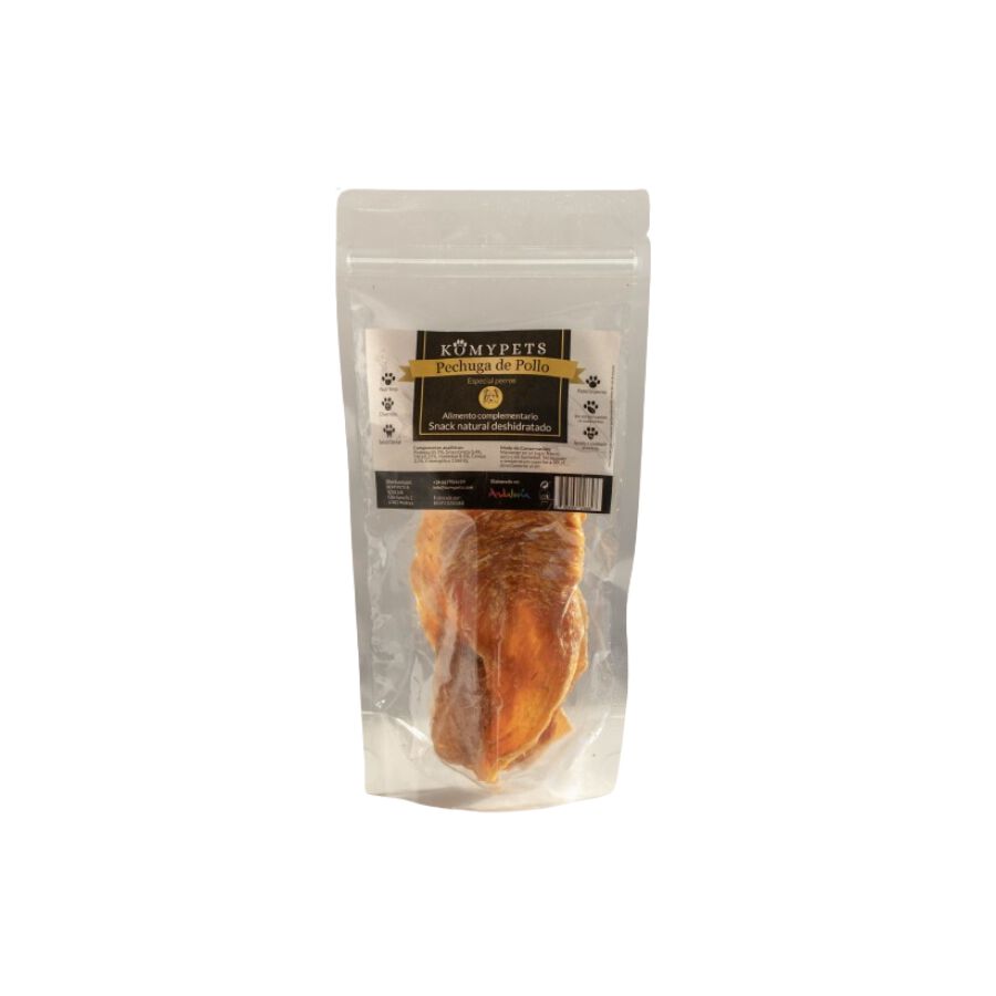 Snacks naturales de pechuga de pollo deshidratada Komypets, , large Imagen numero 1