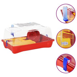 VidaXL Jaula polipropileno techo transparente para hámsters