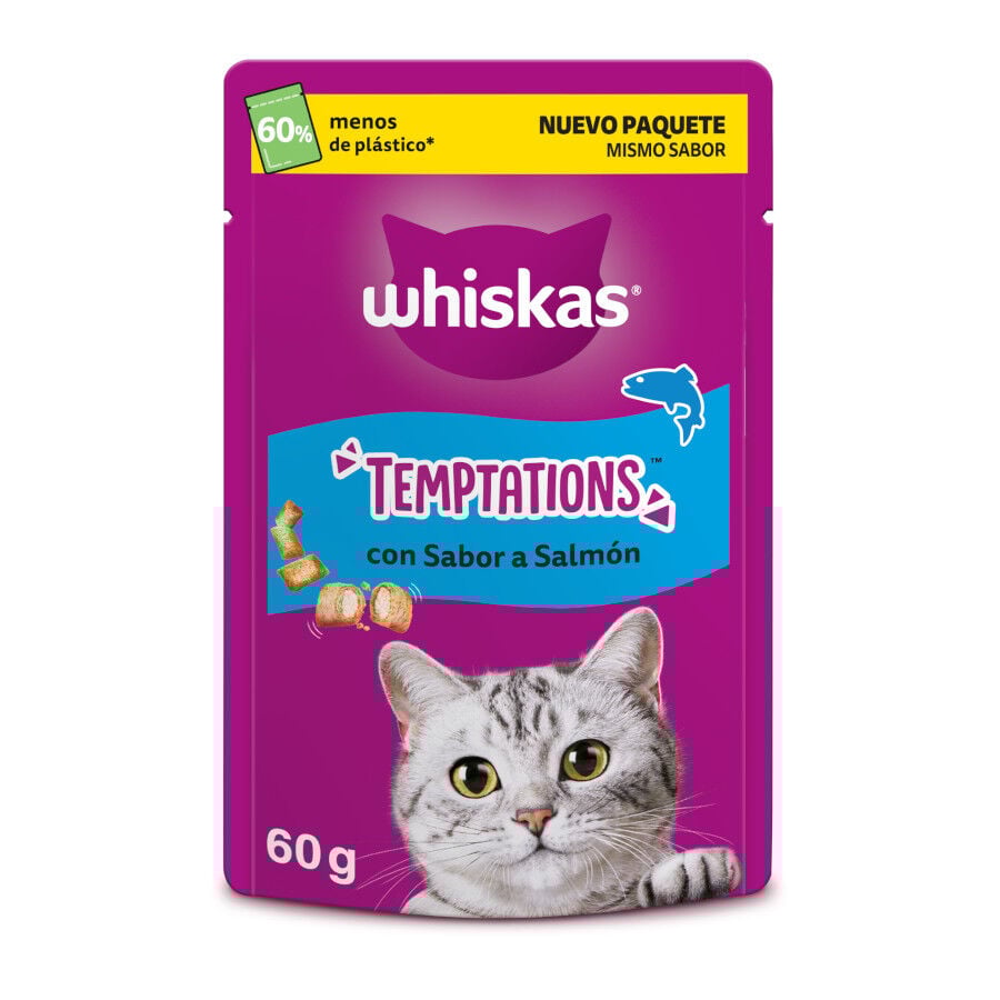 Whiskas Temptations Snacks Salmón para Gatos thumbnail